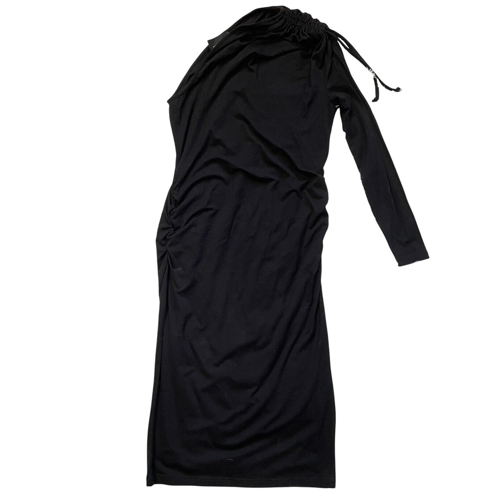 Birgitte Herskind Black One Shoulder Long Sleeve Midi Dress‎ XS